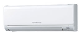 Wall-mounted split system for home heating and cooling